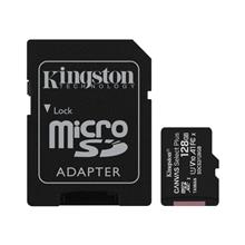 کارت حافظه microSDXC کینگستون مدل CANVAS کلاس 10 استاندارد UHS-I U1 سرعت 100MBps ظرفیت 128 گیگابایت به همراه آداپتور SD
